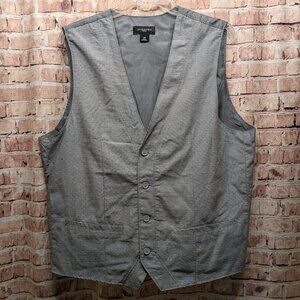 Attention Vest Gray Button-Up Size Large